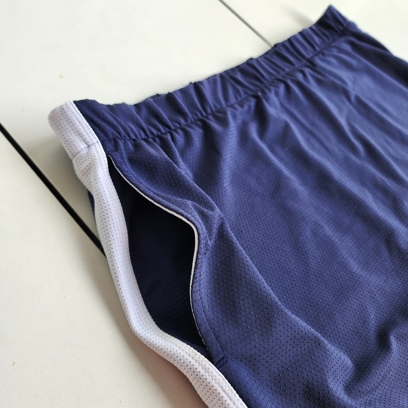 Nike Womens Golf Dri Fit Navy Blue White Stripe Skirt Skort Pockets Stretch M - Picture 6 of 11